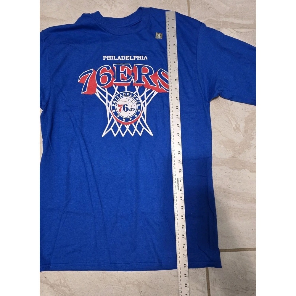 Philadelphia 76ers Blue Long Sleeve Shirt NBA Basketball Fan Apparel Mens Medium - Picture 5 of 8